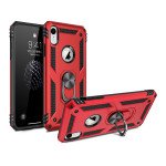 Wholesale iPhone Xr Tech Armor Ring Grip Case with Metal Plate (Red)